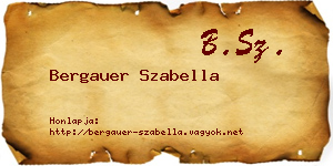 Bergauer Szabella névjegykártya